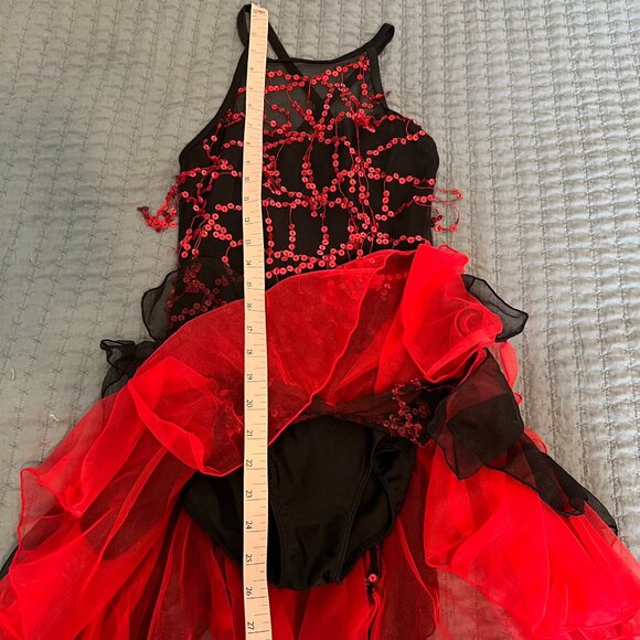 Revolution Dancewear Adult Small Style# 0125 Black and Red Sequin Costume - Picture 6 of 10